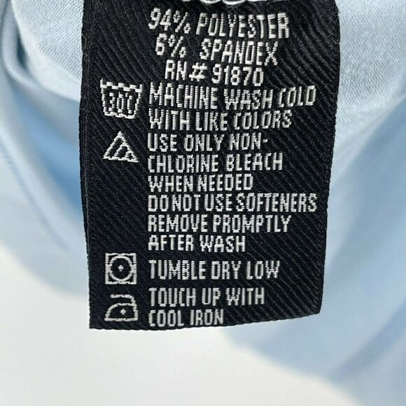 Bolle Golf Polo Mens Size L Blue Short Sleeve Striped Chest Quick Dry Collared - Picture 6 of 6